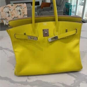 Hermes Birkin Togo purse yellow 35